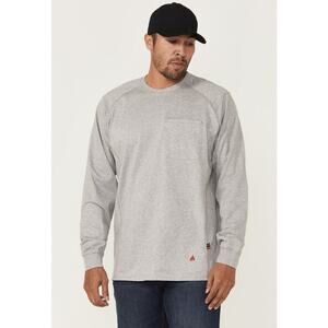 Forge FR Gray Flame Resistant Lightweight Long Sleeve Crew Work Shirt NEW~NWT